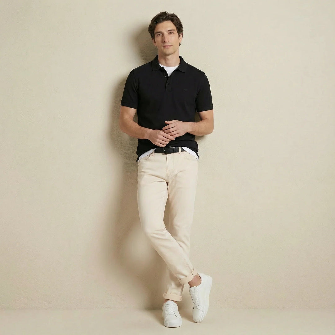 Fynch - Hatton Premium Cotton 2 - Ply Polo Shirt Black - 16131800-999-M - fynch - hatton.co.uk