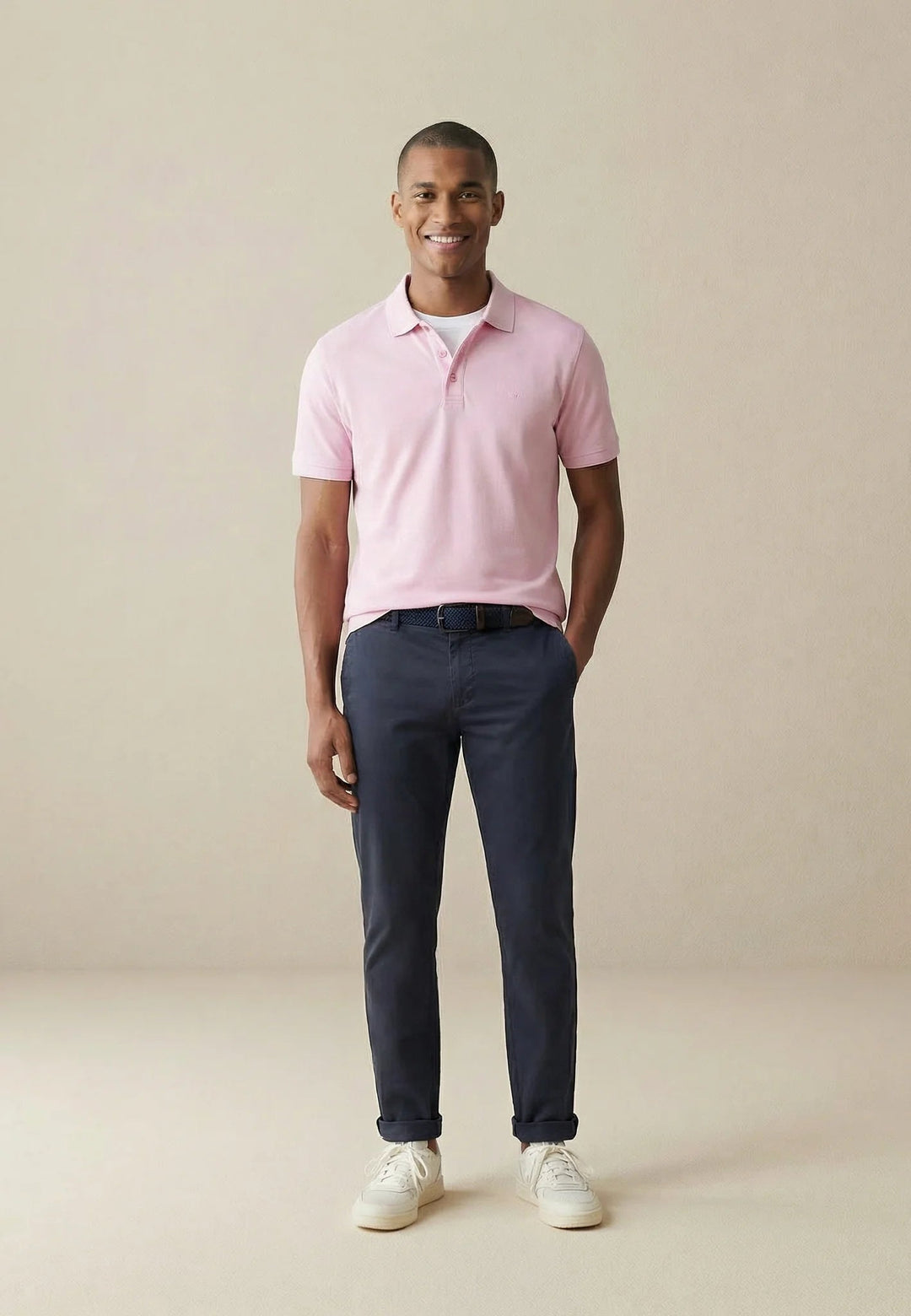 Fynch - Hatton Premium Cotton 2 - Ply Polo Shirt Magnolia - 16131800-464-M - fynch - hatton.co.uk