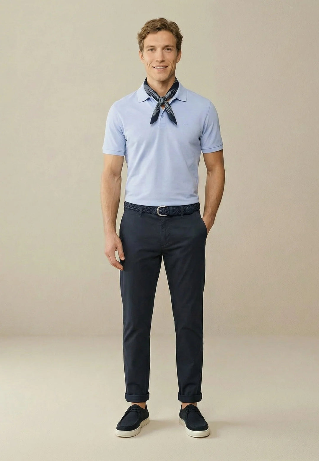 Fynch - Hatton Premium Cotton 2 - Ply Polo Shirt New Breeze - 16131800-653-M - fynch - hatton.co.uk