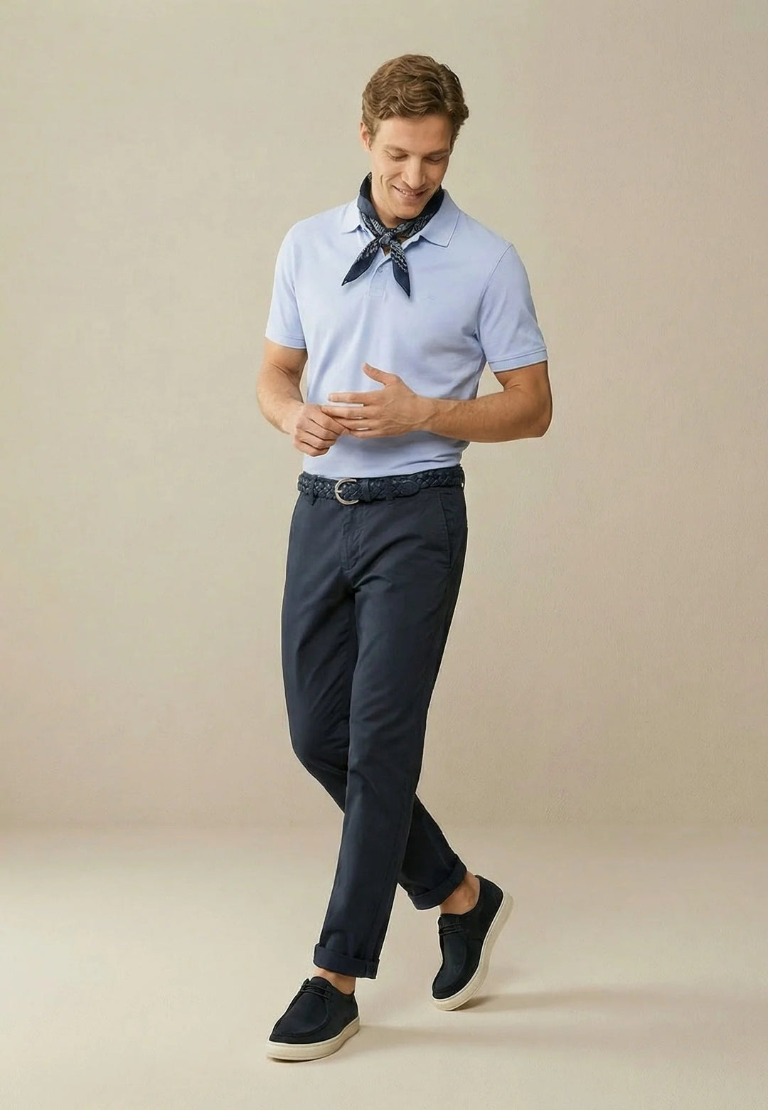 Fynch - Hatton Premium Cotton 2 - Ply Polo Shirt New Breeze - 16131800-653-M - fynch - hatton.co.uk