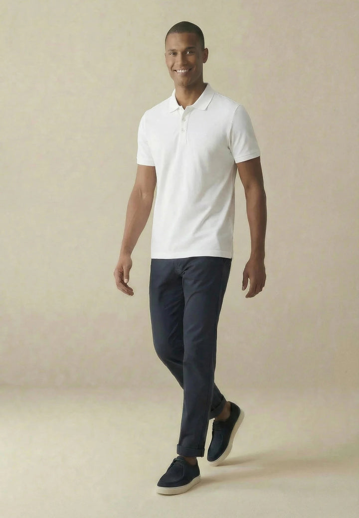 Fynch - Hatton Premium Cotton 2 - Ply Polo Shirt White - 16131800-802-M - fynch - hatton.co.uk