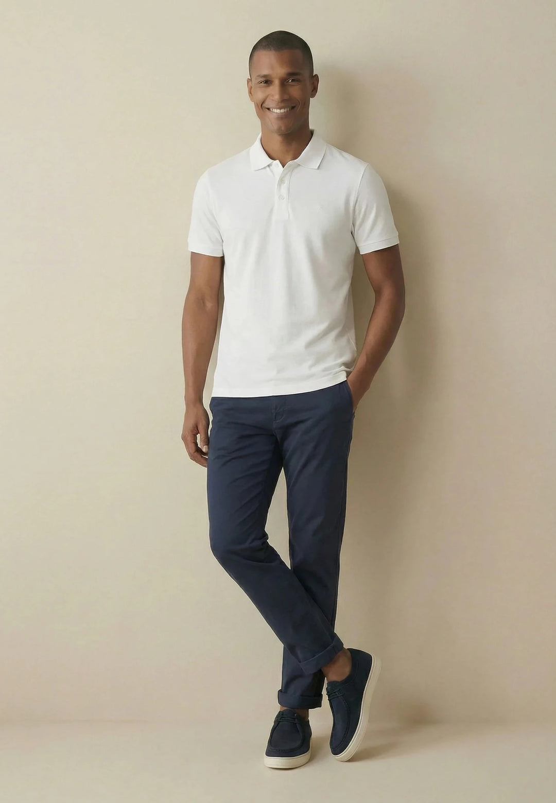 Fynch - Hatton Premium Cotton 2 - Ply Polo Shirt White - 16131800-802-M - fynch - hatton.co.uk
