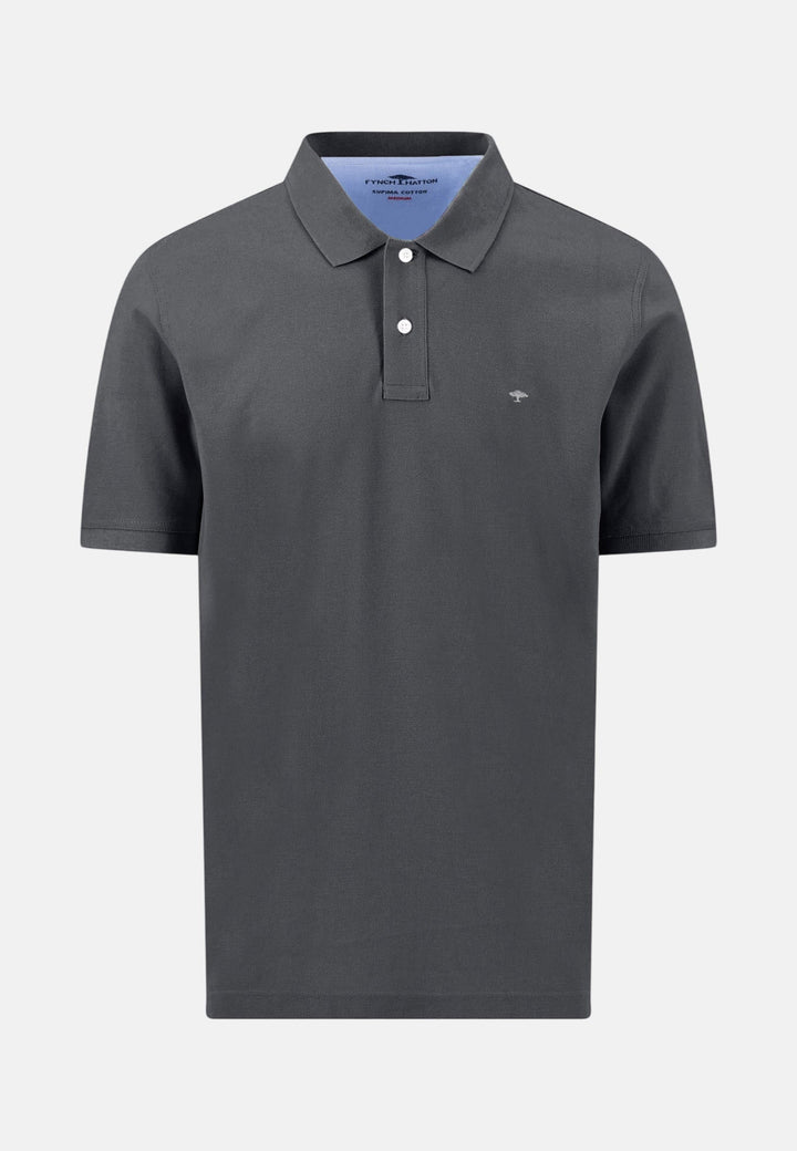 Fynch - Hatton Premium Cotton Fine Textured Polo Shirt Granite 16131700-914-M