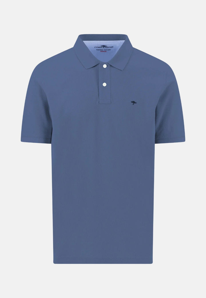 Fynch - Hatton Premium Cotton Fine Textured Polo Shirt Horizon Blue 16131700-655-M