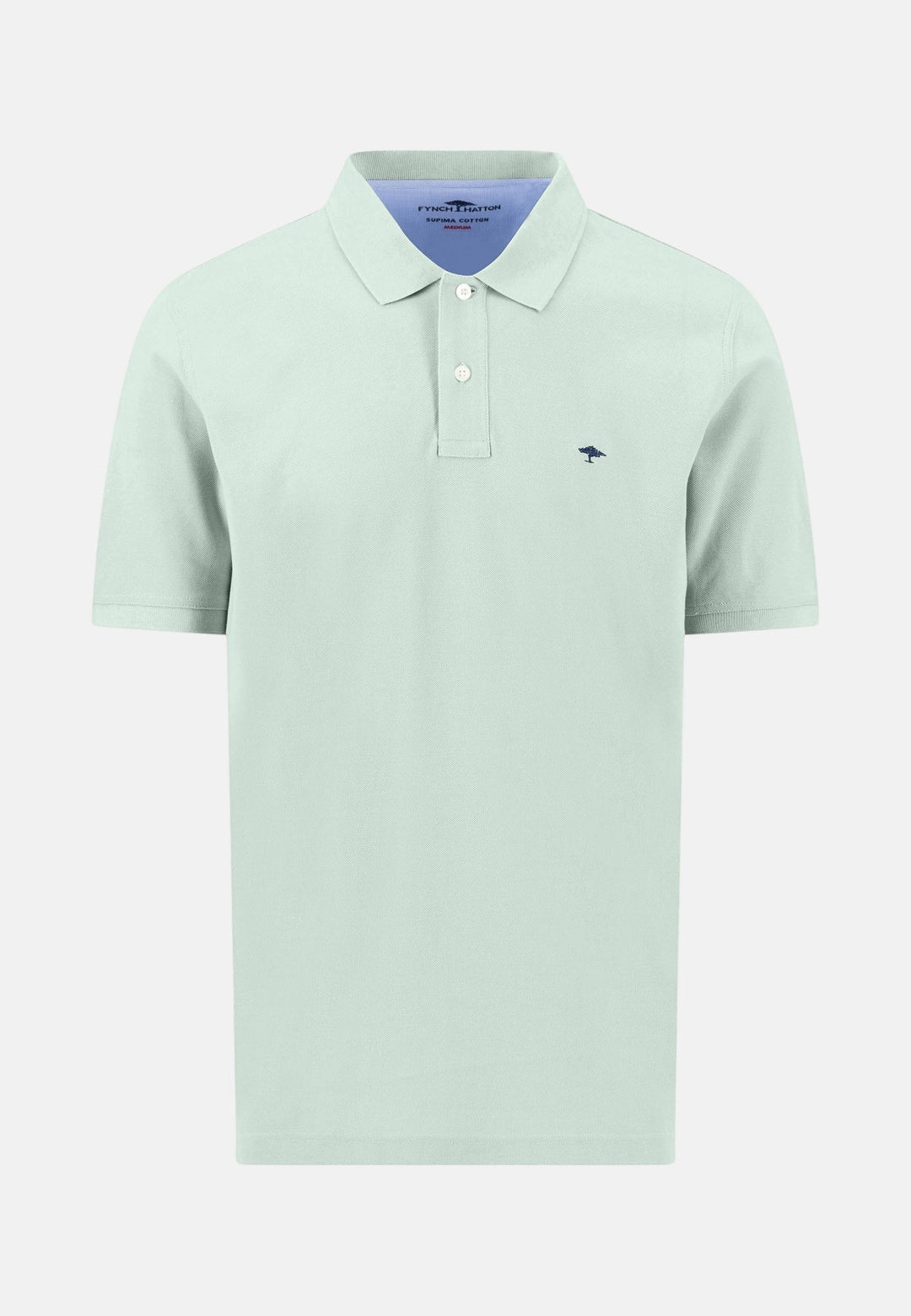 Fynch - Hatton Premium Cotton Fine Textured Polo Shirt Mint - 16131700-744-M - fynch - hatton.co.uk