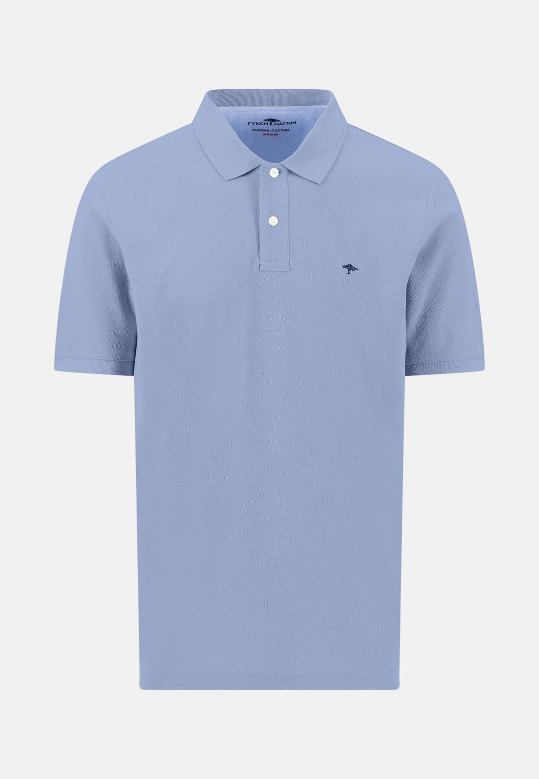 Fynch - Hatton Premium Cotton Fine Textured Polo Shirt New Breeze - 16131700-653-M - fynch - hatton.co.uk