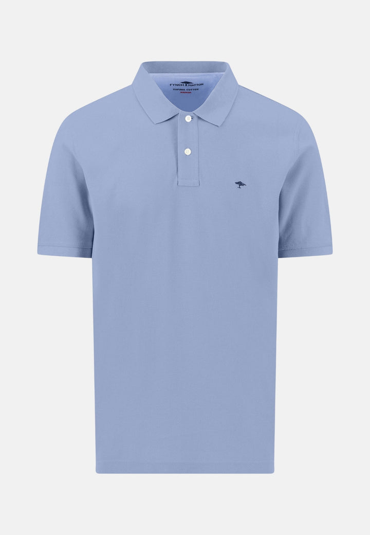 Fynch - Hatton Premium Cotton Fine Textured Polo Shirt New Breeze - 16131700-653-M - fynch - hatton.co.uk