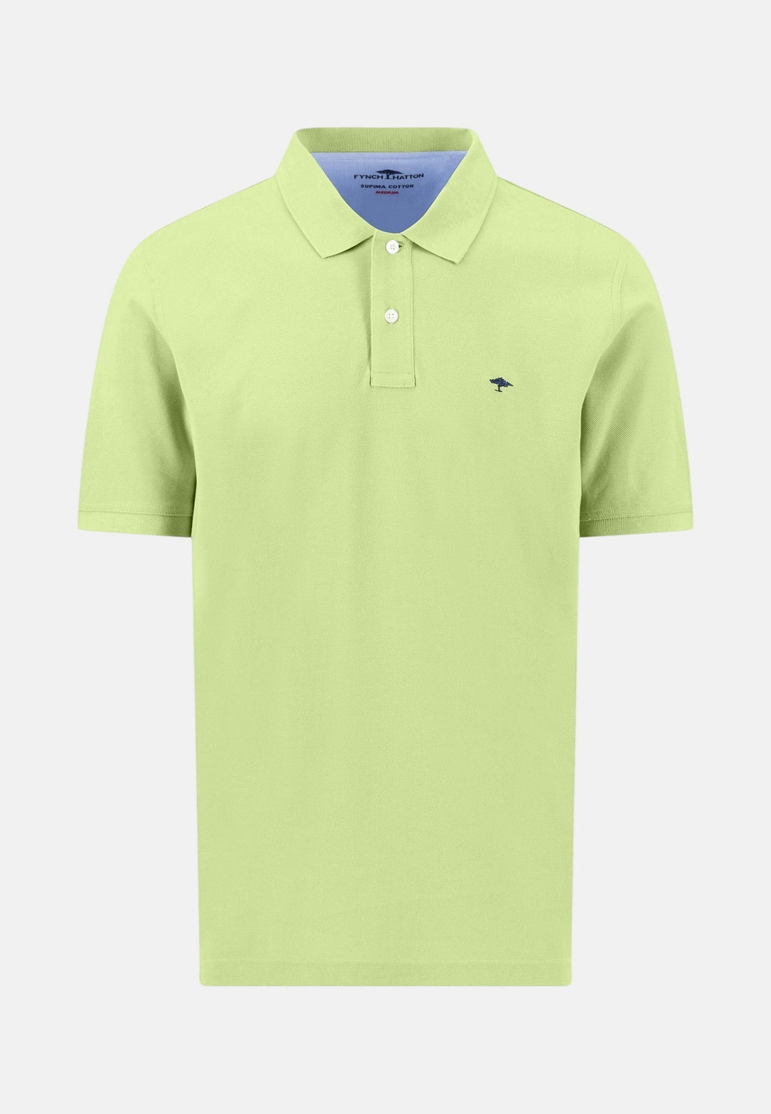 Fynch - Hatton Premium Cotton Fine Textured Polo Shirt Pear - 16131700-739-M - fynch - hatton.co.uk