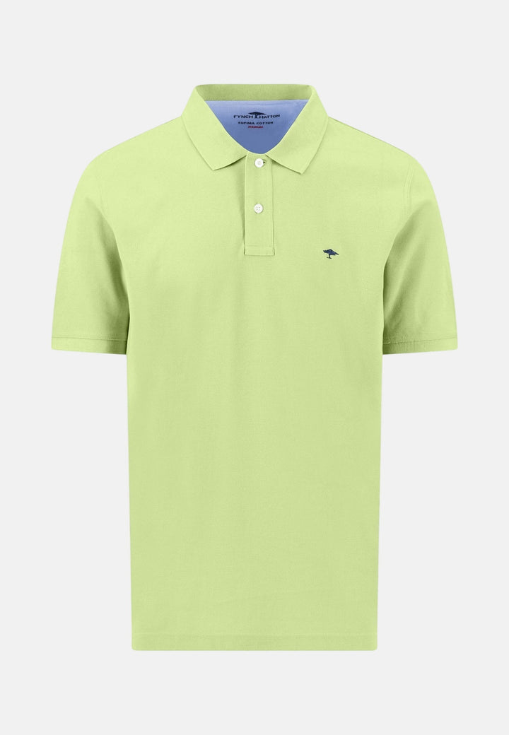 Fynch - Hatton Premium Cotton Fine Textured Polo Shirt Pear - 16131700-739-M - fynch - hatton.co.uk