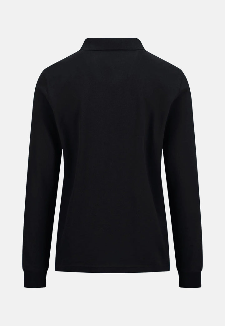 Fynch-Hatton Premium Cotton Long Sleeve Polo-Shirt Black 10001710-999-M