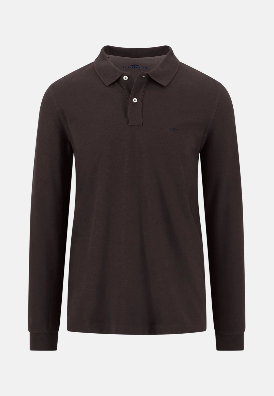 Fynch-Hatton Premium Cotton Long Sleeve Polo Shirt Soil 16141710-866-M