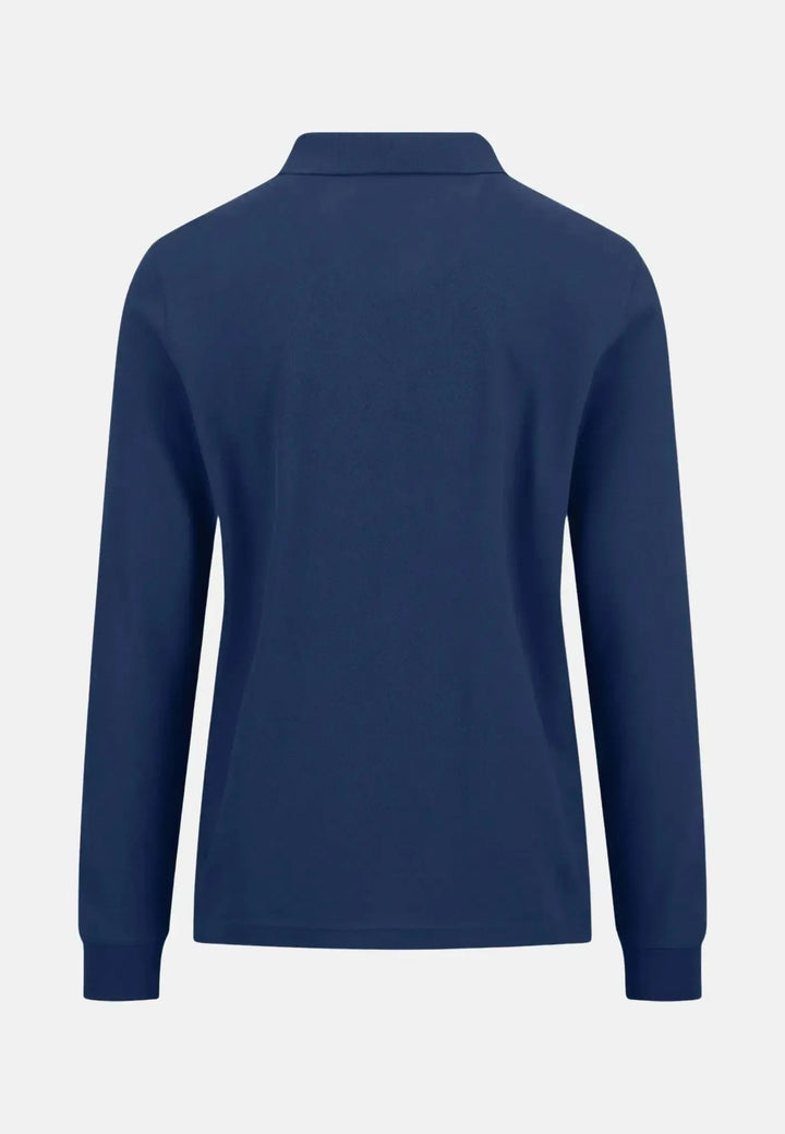 Fynch - Hatton Premium Cotton Longsleeve Polo Shirt Midnight - 15141701-672-S - fynch - hatton.co.uk