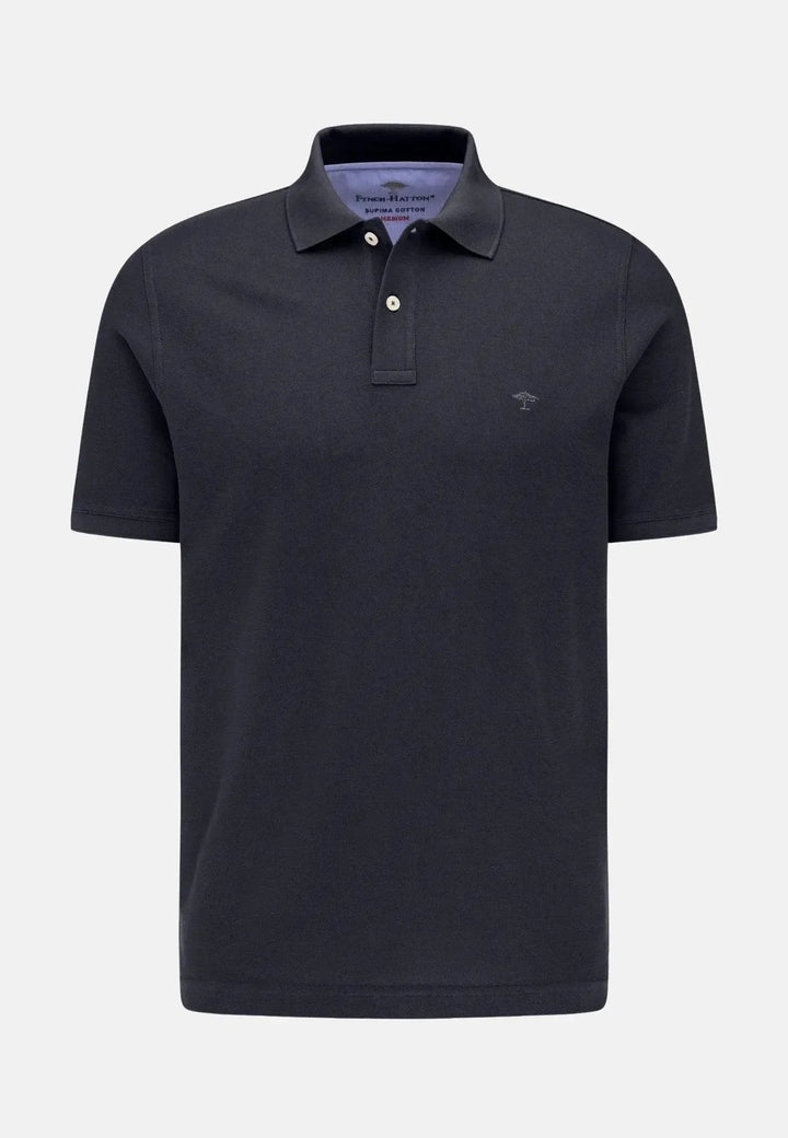 Fynch - Hatton Premium Cotton Polo Shirt Navy - 10001700-685-S - fynch - hatton.co.uk