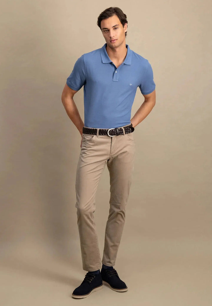 Fynch - Hatton Premium Cotton Polo Shirt Pacific - 10001700-623-S - fynch - hatton.co.uk