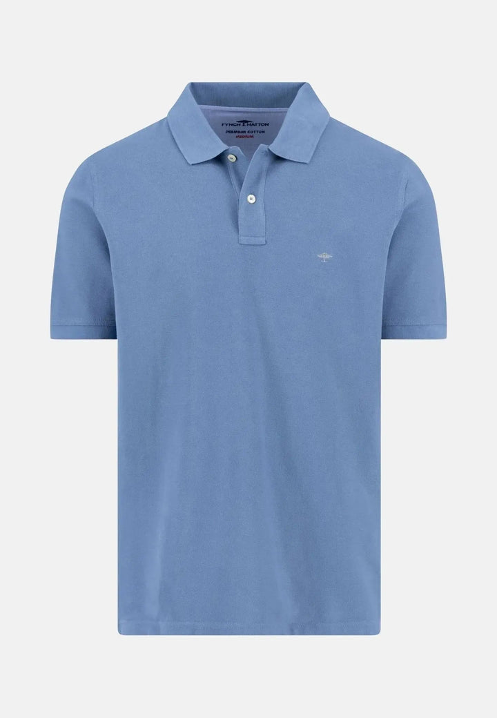 Fynch - Hatton Premium Cotton Polo Shirt Pacific - 10001700-623-S - fynch - hatton.co.uk