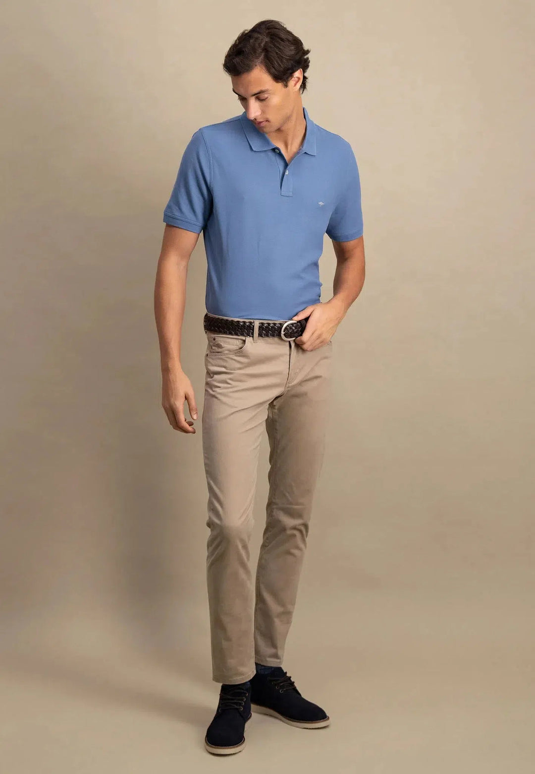 Fynch - Hatton Premium Cotton Polo Shirt Pacific - 10001700-623-S - fynch - hatton.co.uk