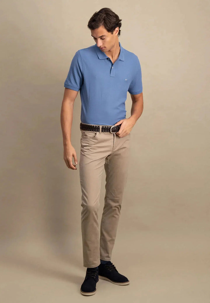 Fynch - Hatton Premium Cotton Polo Shirt Pacific - 10001700-623-S - fynch - hatton.co.uk