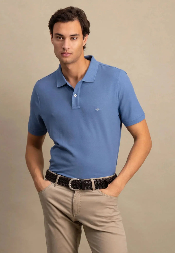 Fynch - Hatton Premium Cotton Polo Shirt Pacific - 10001700-623-S - fynch - hatton.co.uk