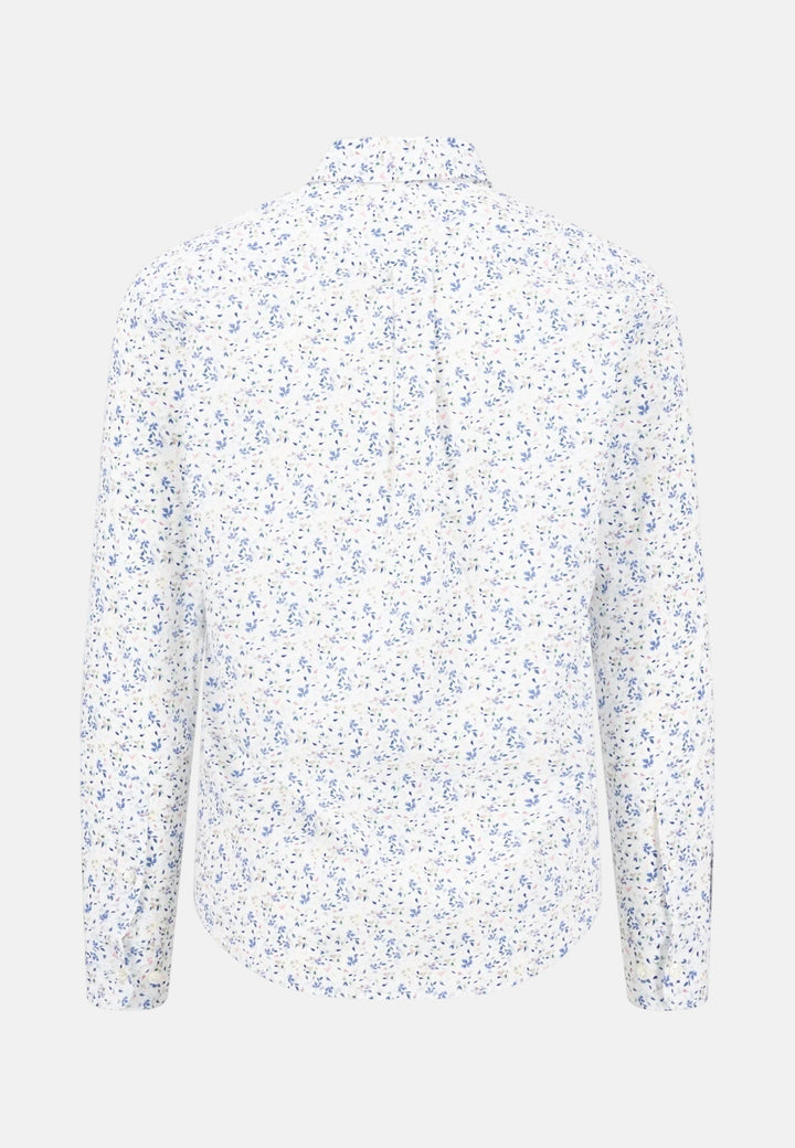 Fynch - Hatton Premium Flower Print Button Down Shirt Magnolia - 16035890-464-M - fynch - hatton.co.uk