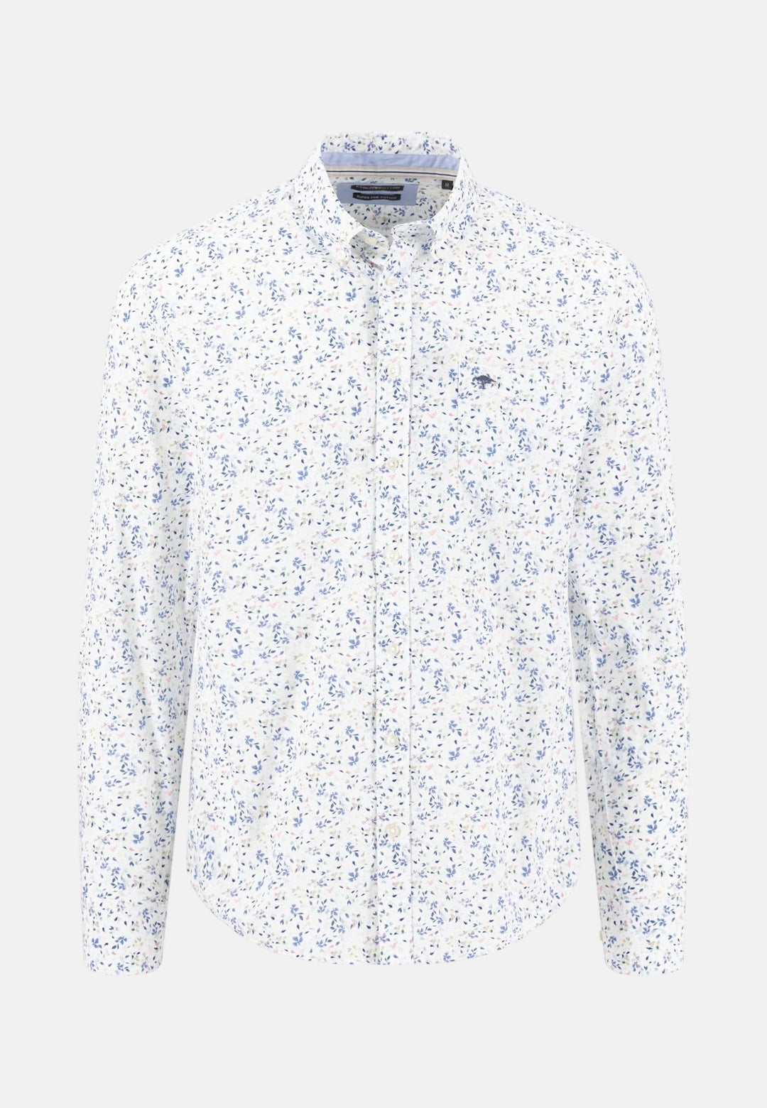 Fynch - Hatton Premium Flower Print Button Down Shirt Magnolia - 16035890-464-M - fynch - hatton.co.uk