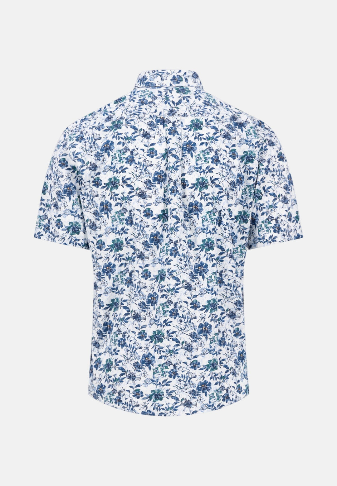 Fynch - Hatton Premium Flower Print Short Sleeved Shirt Navy 16045101-685-M