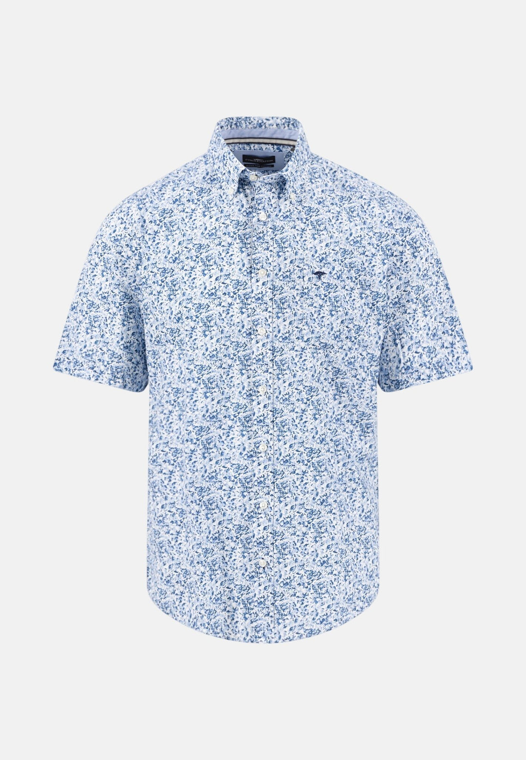 Fynch - Hatton Premium Flower Print Short Sleeved Shirt New Breeze 16045051-653-M