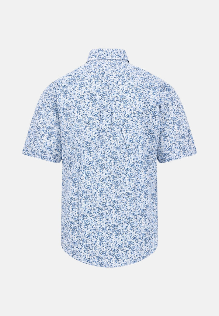 Fynch - Hatton Premium Flower Print Short Sleeved Shirt New Breeze 16045051-653-M
