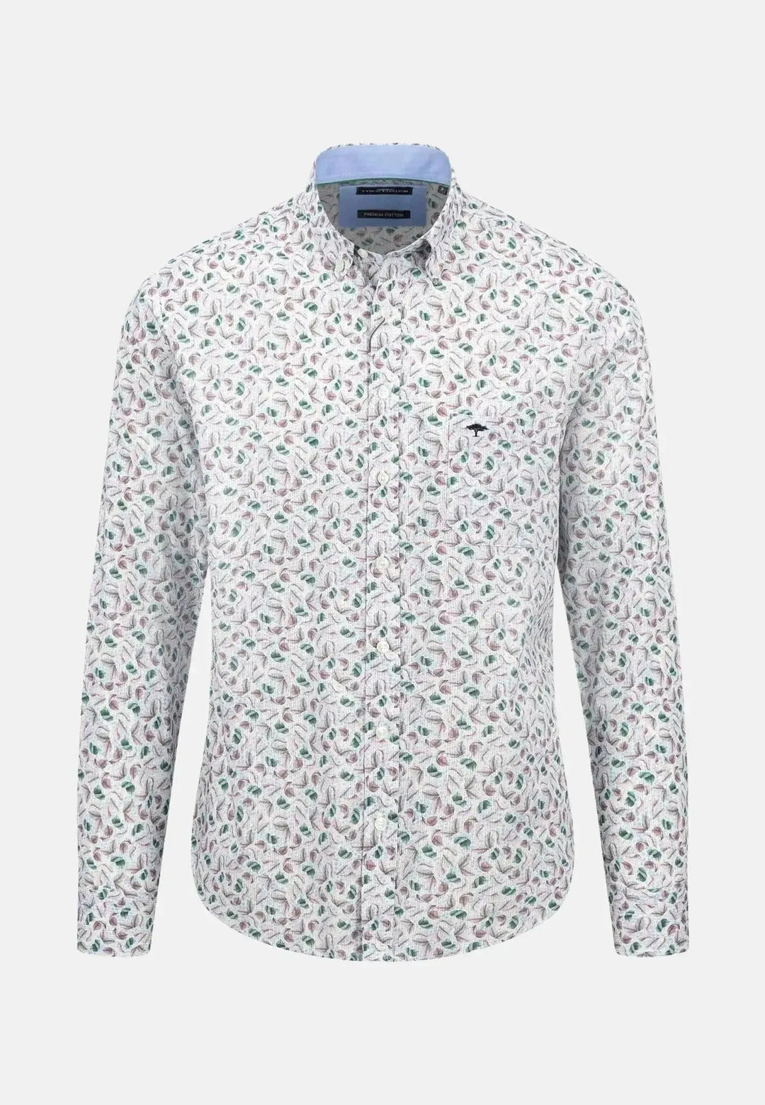 Fynch - Hatton Premium Flowers Print Shirt Pale Blush - 14095010-459-S - fynch - hatton.co.uk