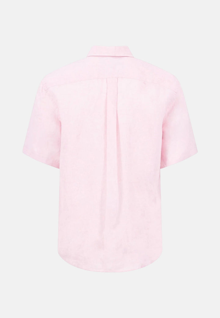 Fynch - Hatton Premium Linen Button Down Short Sleeved Shirt Magnolia 16046001-464-M