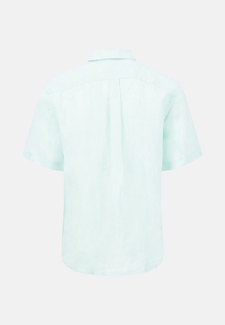 Fynch - Hatton Premium Linen Button Down Short Sleeved Shirt Mint 16046001-744-M
