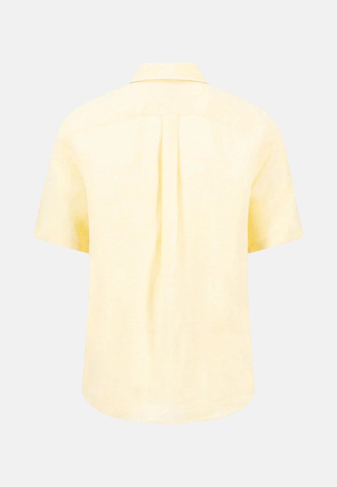 Fynch - Hatton Premium Linen Button Down Short Sleeved Shirt Pale Yellow 16046001-113-M