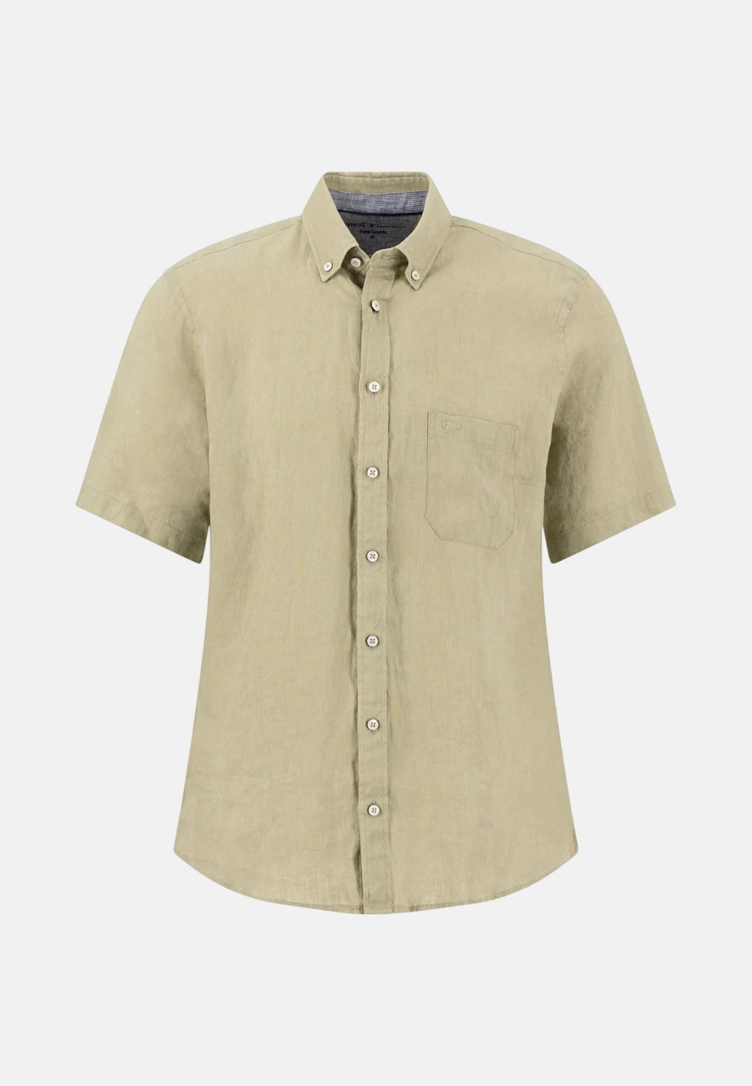 Fynch - Hatton Premium Linen Button Down Short Sleeved Shirt Pistachio 16046001-745-M
