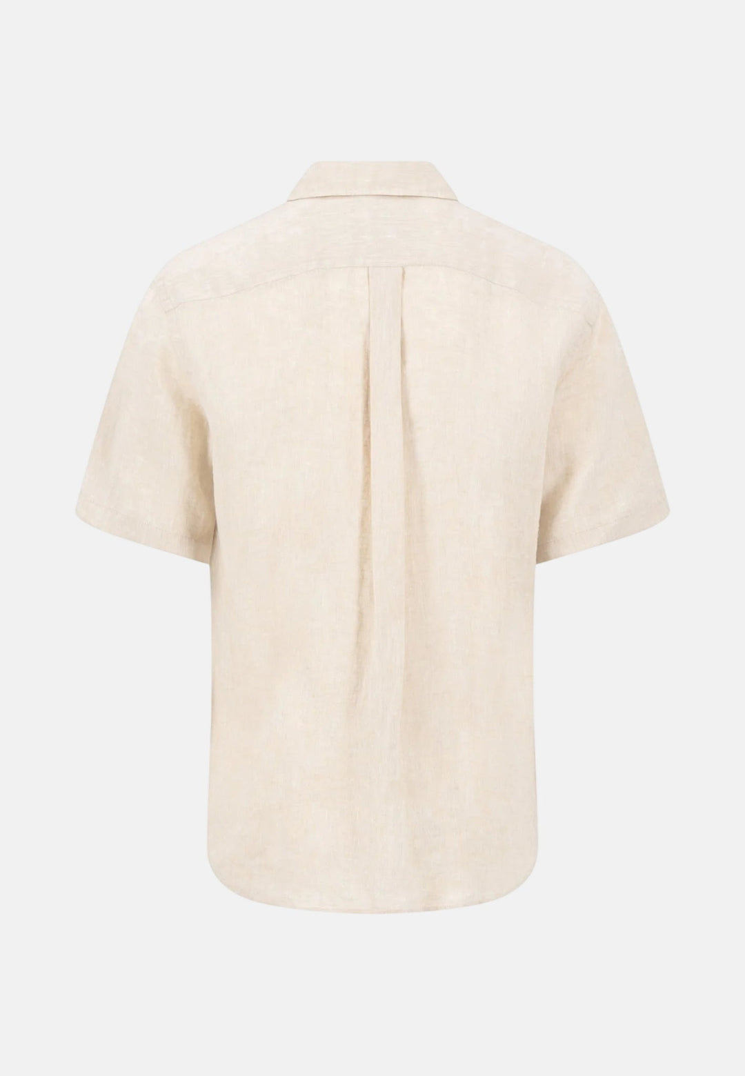 Fynch - Hatton Premium Linen Button Down Short Sleeved Shirt Sand 16046001-837-M