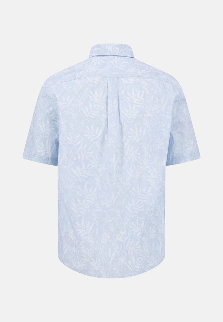 Fynch - Hatton Premium Summer Print Button Down Short Sleeved Shirt New Breeze 16035091-653-M