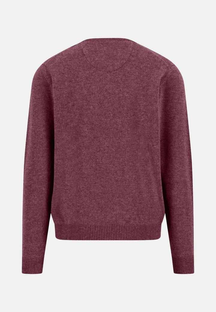Fynch - Hatton Pure Cashmere Crewneck Knit Deep Merlot - 1510350-368-M - fynch - hatton.co.uk
