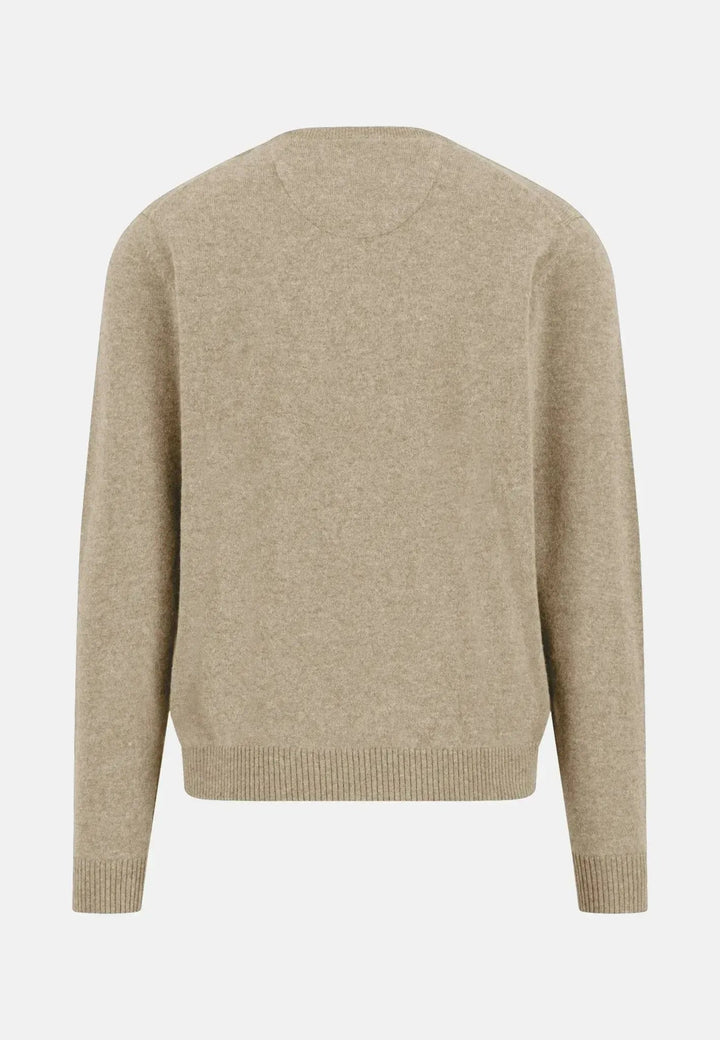 Fynch - Hatton Pure Cashmere Crewneck Knit Light Taupe - 1510350-863-M - fynch - hatton.co.uk