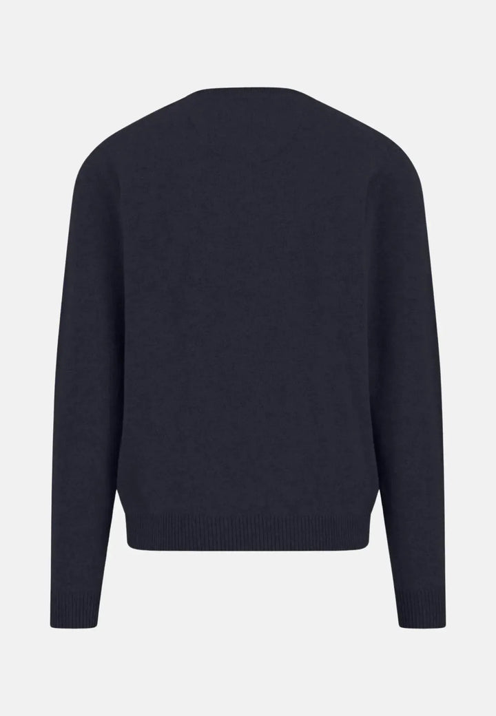 Fynch - Hatton Pure Cashmere Crewneck Knit Navy - 1510350-690-S - fynch - hatton.co.uk