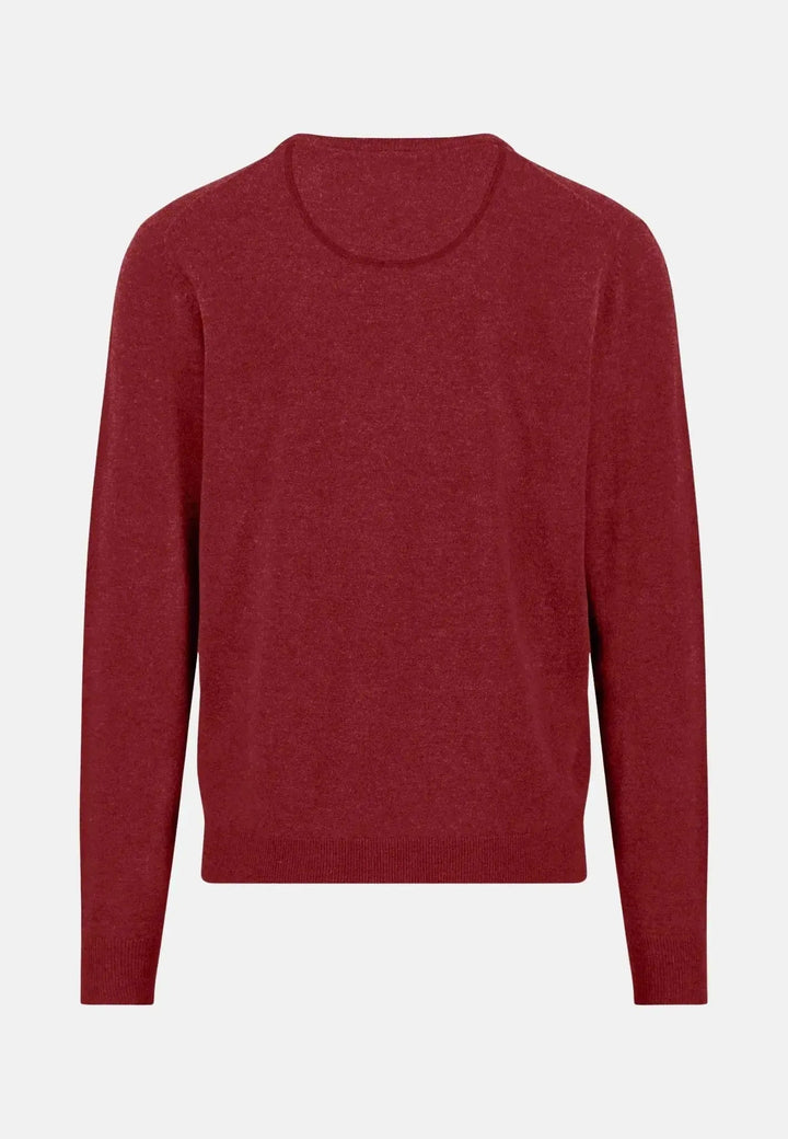 Fynch - Hatton Pure Lambswool Crewneck Knit Garnet Red 1510300-367-S