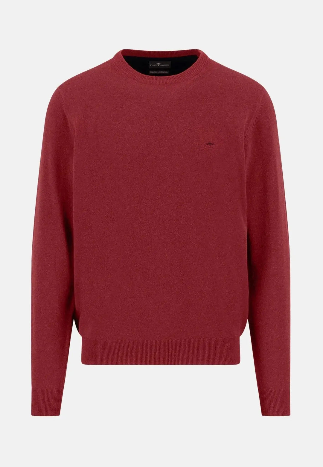Fynch - Hatton Pure Lambswool Crewneck Knit Garnet Red - 1510300-367-S - fynch - hatton.co.uk