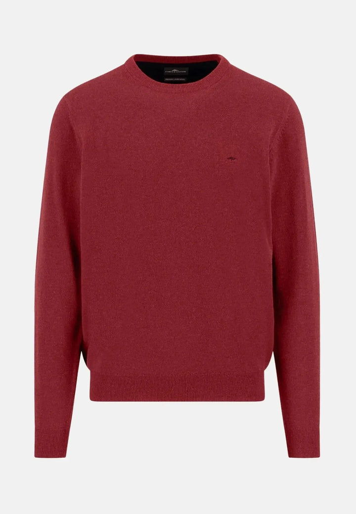 Fynch - Hatton Pure Lambswool Crewneck Knit Garnet Red 1510300-367-S