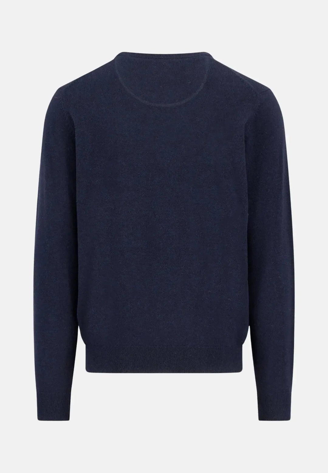 Pure Lambswool Crewneck Knit Navy – FYNCH-HATTON, image 2 of 3