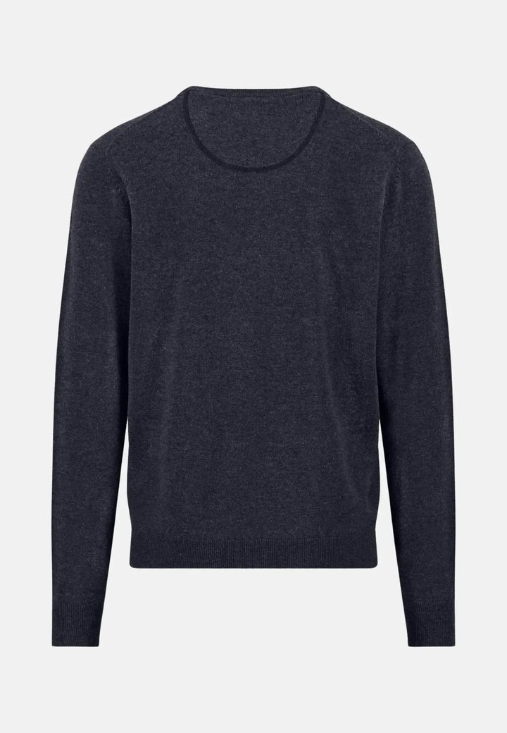 Fynch - Hatton Pure Lambswool V - Neck Knit Navy 1510302-690-S