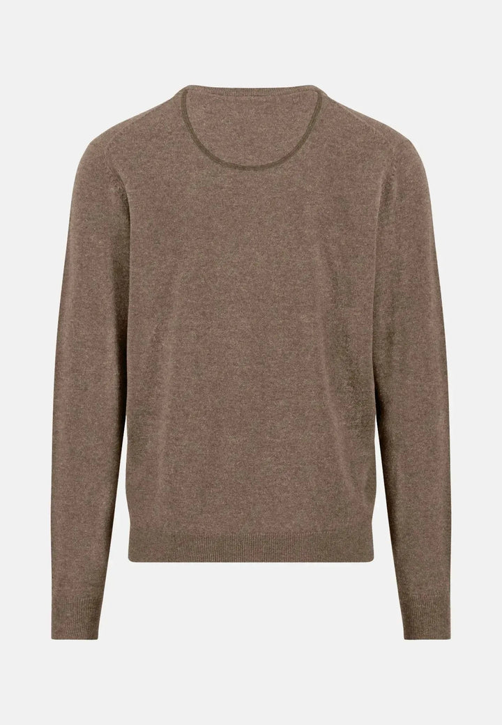 Fynch - Hatton Pure Lambswool V - Neck Knit Taupe 1510302-864-S