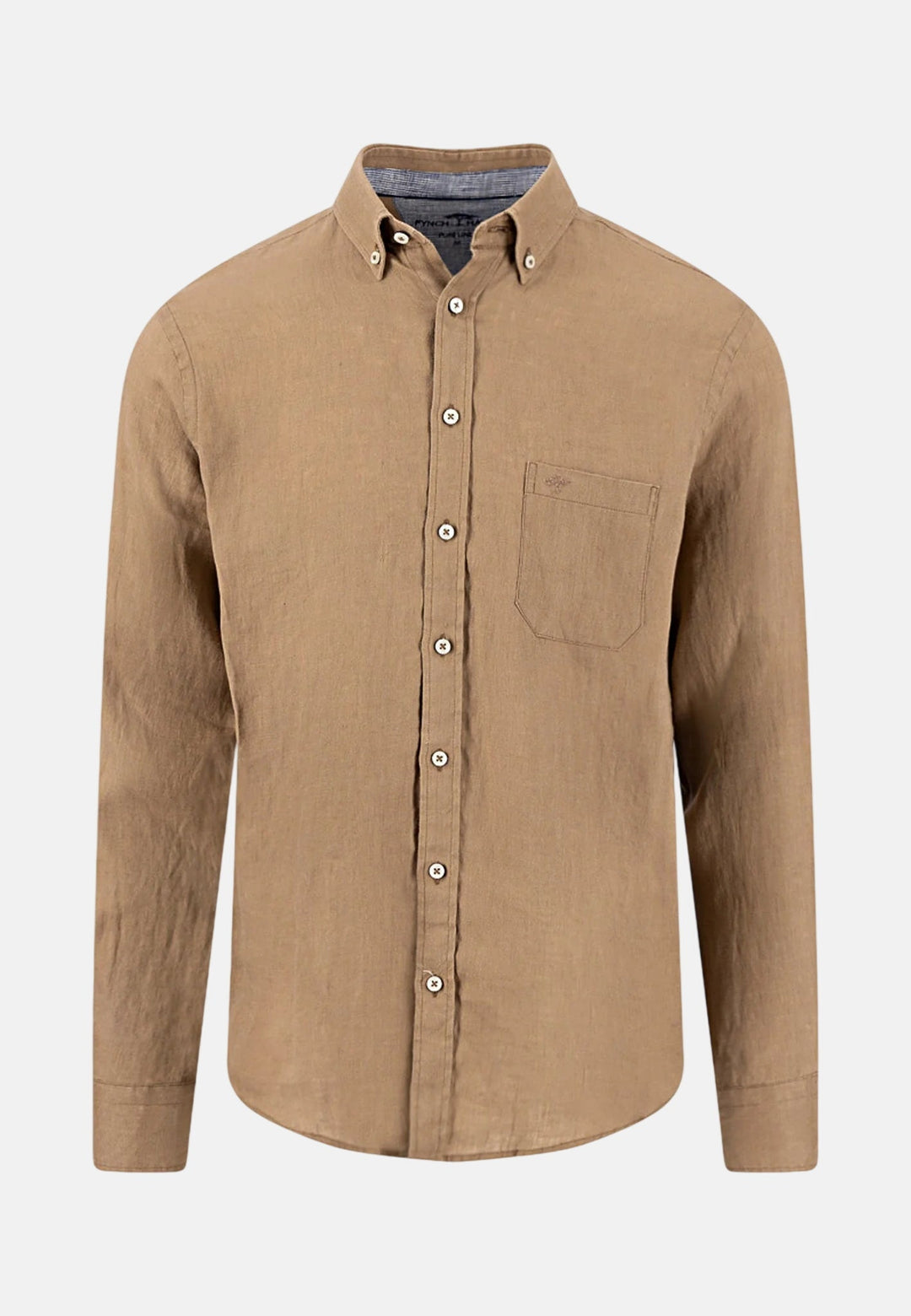 Fynch - Hatton Pure Linen Button Down Shirt Affogato - 16136000-213-M - fynch - hatton.co.uk