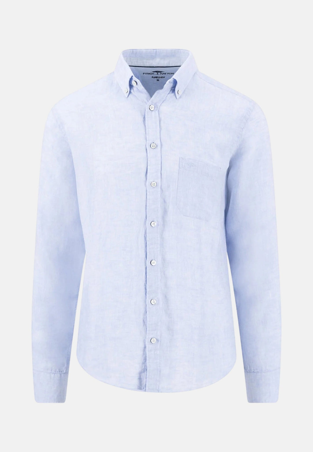 Fynch - Hatton Pure Linen Button Down Shirt New Breeze - 16136000-653-M - fynch - hatton.co.uk