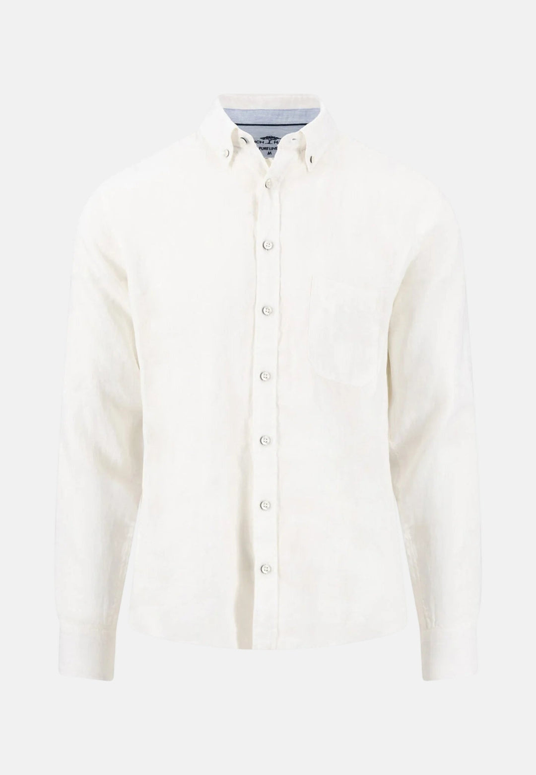 Fynch - Hatton Pure Linen Button Down Shirt White - 16136000-802-M - fynch - hatton.co.uk