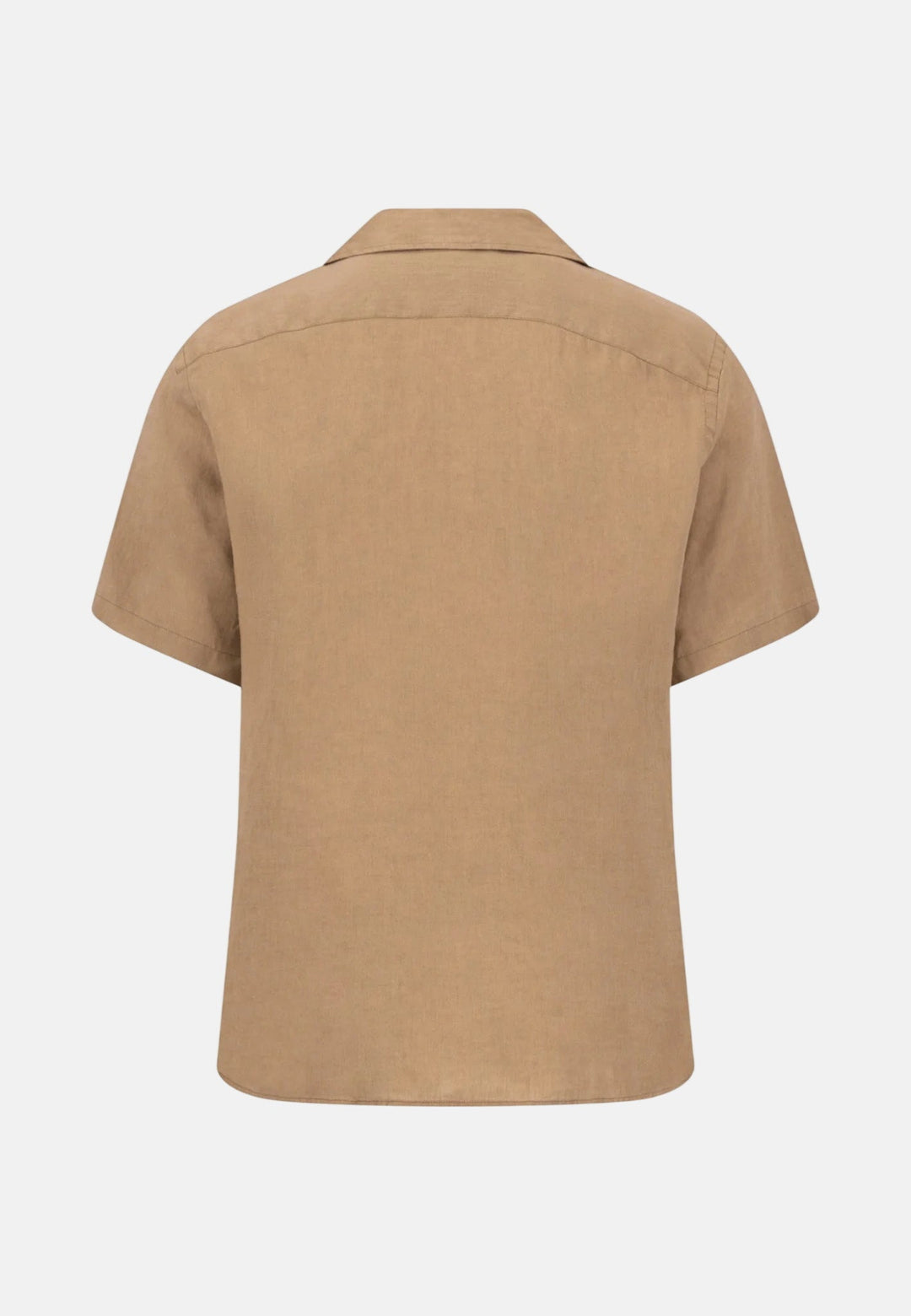 Fynch - Hatton Pure Linen Lapel Collar Short Sleeved Shirt Elephant Grey 16046009-213-M