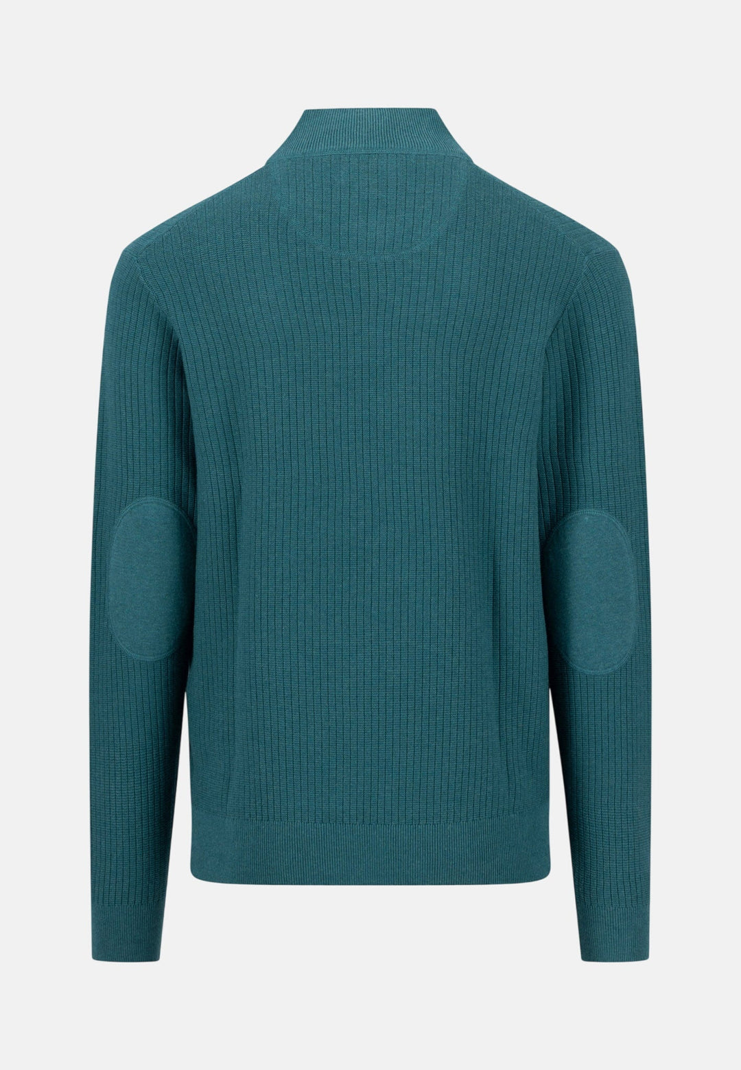 Fynch-Hatton Ribbed Cotton 1/4 Zip Knit Teal 1608234-673-M
