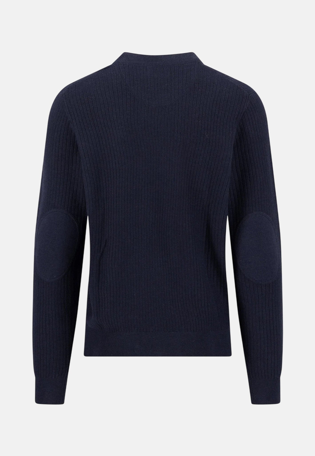 Fynch-Hatton Ribbed Cotton Crewneck Knit Navy 1608233-690-M