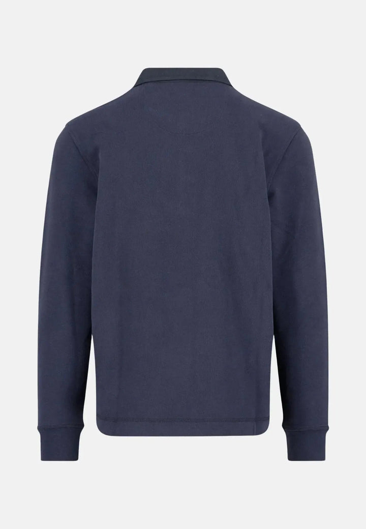 Rugby Collar Sweat Navy – FYNCH-HATTON, image 2 of 3